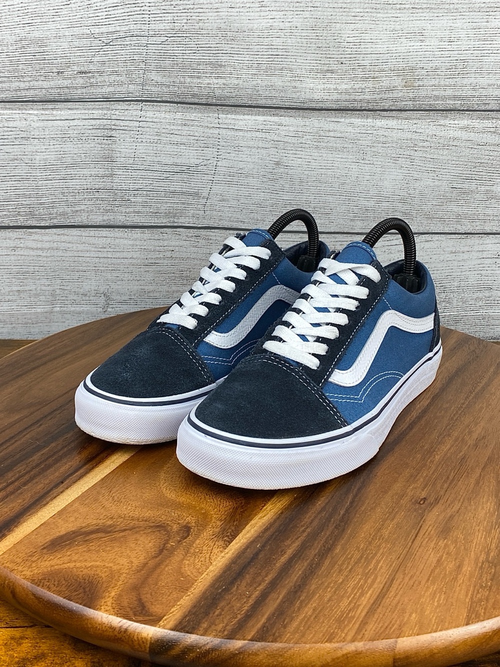 Vans Old Skool Navy Blue Lace Up Shoes Women’s Size 7.5 / Men’s Size 6 - Picture 2 of 12